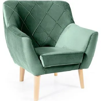 Křeslo Skandinávské křeslo BORISKA - zelené / buk