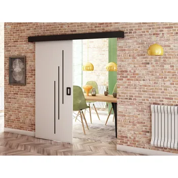 Interiérové dveře Posuvné dveře BORISA 5 - 90 cm, bílé