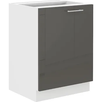 Kuchyňská linka Dolní jednodveřová skříňka LAJLA - šířka 60 cm, šedá / bílá