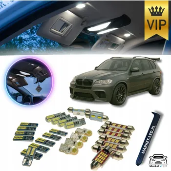 Osvětlení interiéru vozidel BMW X5 E70 - Zestaw Oświetlenie wnętrza LED! VIP