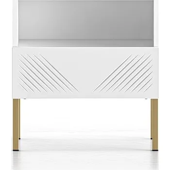 Noční stolek Noční stolek ADELE 2 - bílý / zlatý