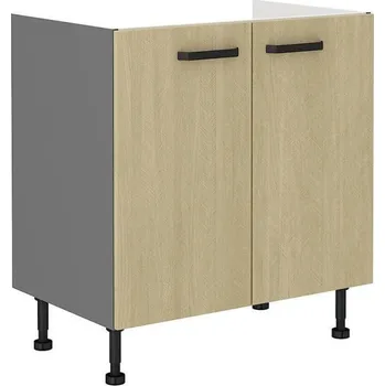 Kuchyňská skříňka Dřezová skříňka MYRIAM - šířka 80 cm, vzorovaná / antracit