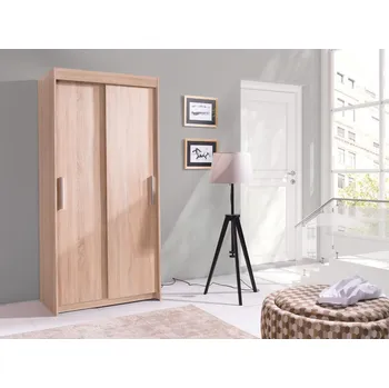 Šatní skříň Šatní skříň 100 cm s posuvnými dveřmi FANG - dub sonoma