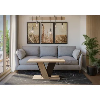 Konferenční stolek Designový konferenční stolek ANDREJ - dub artisan / černý