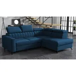 Moderní rohová sedačka KINU - modrá, pravý roh