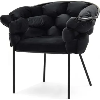 Křeslo Designové čalouněné křeslo BARTOL - černé