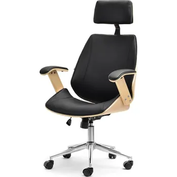 Kancelářská židle EVALISA - buk / černá / chrom
