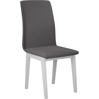 Čalouněná židle do kuchyně ADKINS 1 - bílá / tmavá šedá