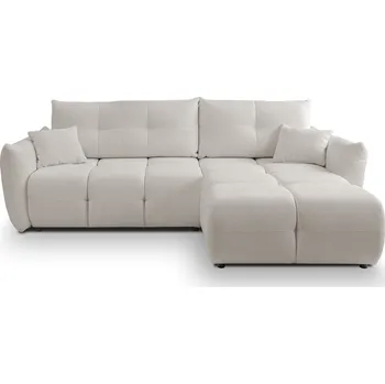 Sedací souprava Rohová rozkládací sedací souprava CANMORE - světlá šedá