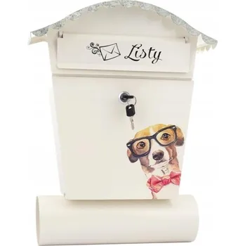 Poštovní schránka Poštovní schránka s vhozem, ručně vyrobená, s přihrádkou na noviny XL-Tools bílá