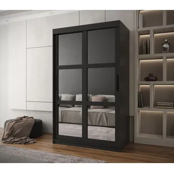 Šatní skříň Šatní skříň KORRA 1 - 120 cm, černá / černá