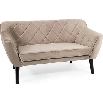 Pohovka Dvoumístná pohovka AISHA - tmavě béžová / wenge