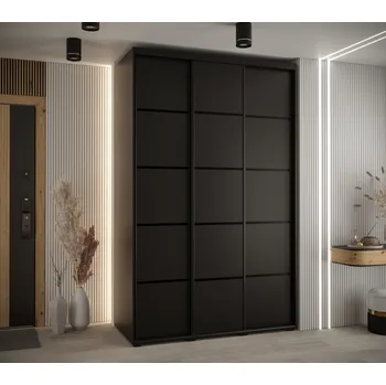 Šatní skříň Šatní skříň ASIRI 4 - 150/45 cm, černá / černá