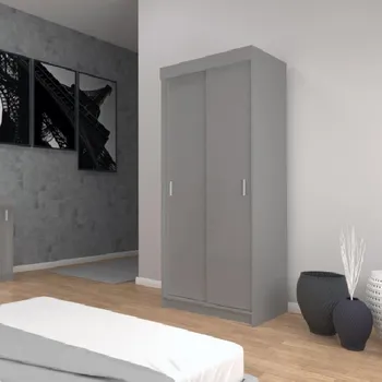 Šatní skříň Dvoudveřová šatní skříň 80/62 ALMITA - šedá