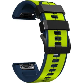 Řemínek na hodinky Silikonový řemínek Ricardo 22mm (pro Garmin Fenix 8/7/6 (47mm), Epix 2 aj.), žlutý V2, QuickFit