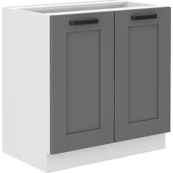 Kuchyňská linka Dolní dvoudveřová skříňka LAILI - šířka 80 cm, šedá / bílá