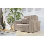 Rozkládací křeslo s úložným prostorem BELA GLAM 1 - béžové