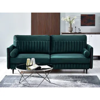 Pohovka Rozkládací pohovka EMELDA - zelená / černá