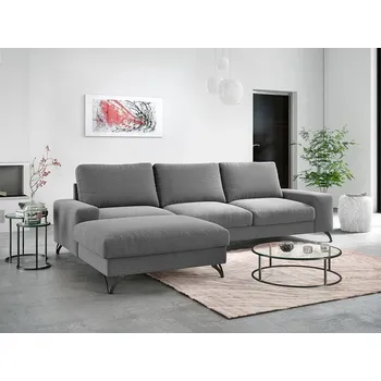 Sedací souprava Rozkládací sedačka s úložným prostorem LANSING 1 - šedá, levý roh