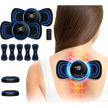 Masážní přístroj EMS elektrostimulátor břišních svalů, zad, ramen, hýždí, masážní přístroj na nohy 2x