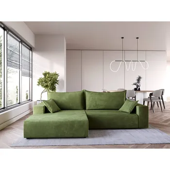 Sedací souprava Rohová sedací souprava NASIDA - zelená, levý roh