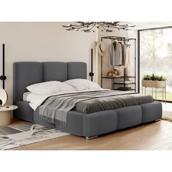 Postel Čalouněná manželská postel 140x200 BASTA - šedá