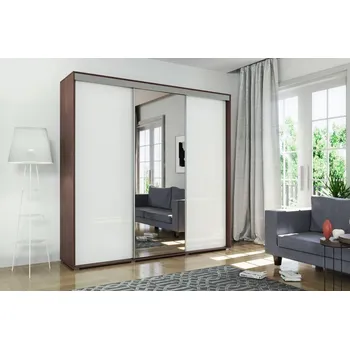 Šatní skříň Prostorná šatní skříň se zrcadlem MATEO, šířka 278 cm