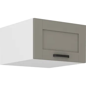 Kuchyňská linka Horní hluboká skříňka s výklopnými dvířky LAILI - šířka 60 cm, světle šedá / bílá