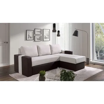 Sedací souprava Sedací souprava SAGUARO - hnědá ekokůže / světlá béžová, pravý roh