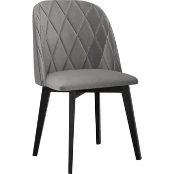 Jídelní židle Čalouněná jídelní židle AFTON 6 - černá / světlá šedá