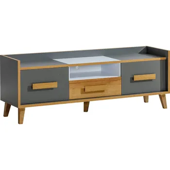 Televizní stolek TV stolek DOBSON - dub riviera / bílý / antracit