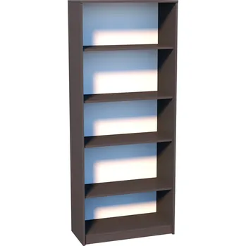 regál Vysoký policový regál TOMAI - grafitový / dub wotan