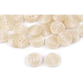 Knoflík Knoflík s imitací prošití velikost 32", 40", střední, 1 (32") béžová světlá