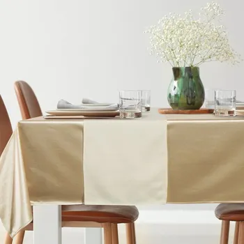 ubrus Béžový vánoční ubrus GLAMO set 140x300 cm + 33x300 cm