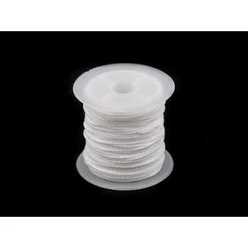 Šnůrka PES kroucená Ø1 mm voskovaná, střední, 1 Off White
