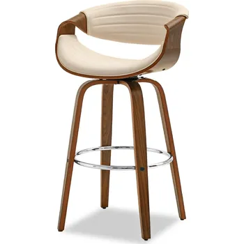 Barová židle Designová barová židle SAROLTA - ořech / krémová 1