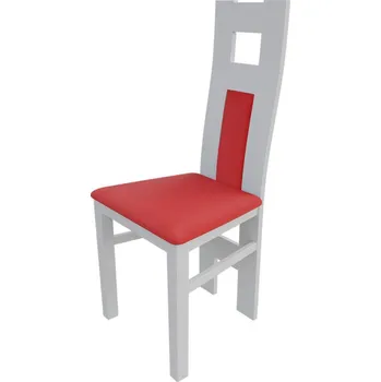 Jídelní židle Jídelní židle MOVILE 20 - bílá / červená ekokůže