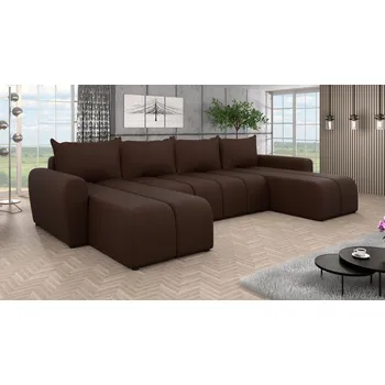 Sedací souprava Elegantní sedací souprava do U AMANDA 1 - hnědá