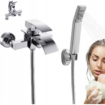 Vodovodní baterie Jednopáková nástěnná vanová a sprchová baterie Granitan Caro stříbrná