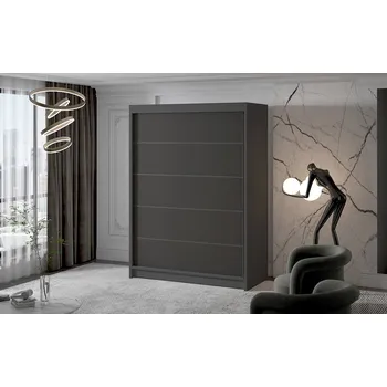 Šatní skříň Dvoudveřová šatní skříň NICA - šířka 150 cm, černá