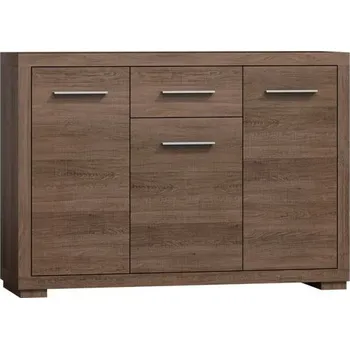 Komoda Kombinovaná komoda ITUNI - šířka 127 cm, dub santana tmavý