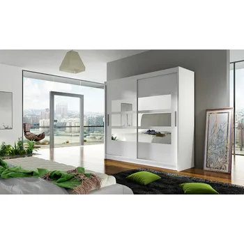 Šatní skříň Prostorná šatní skříň Astra - šířka 180 cm, bílá