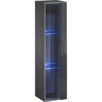 Policová skříň Závěsná vitrína RIONATA 7 - grafit