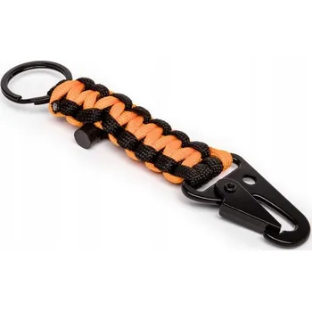 SURVIVALOVÝ PŘÍVĚSEK NA KLÍČE PARACORD - ORANŽOVÁ - lanko