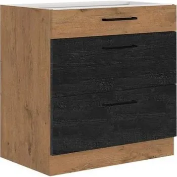 Kuchyňská skříňka Dolní šuplíková kuchyňská skříňka 80 cm ZHILAN - dub lancelot / dark wood