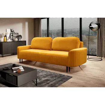 Pohovka Rozkládací dvoumístná pohovka MONCTON - hořčicová