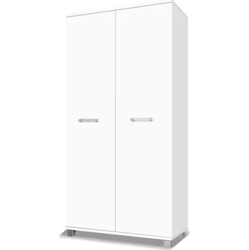 Šatní skříň Předsíňová skříň 100 cm se šatní tyčí ANDOVER - bílá