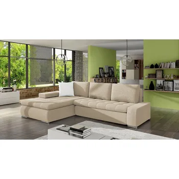 Sedací souprava Rohová sedačka na každodenní spaní ABEL 2 - krémová 1