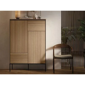 Komoda Vysoká komoda s dvířky ANACORTES - dub