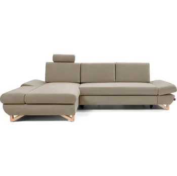 Sedací souprava Rozkládací rohová sedačka GULEPA 1 - světlá hnědá, levý roh
